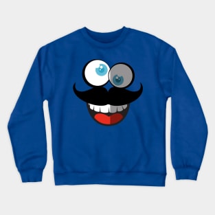 funny comic cartoon face Crewneck Sweatshirt